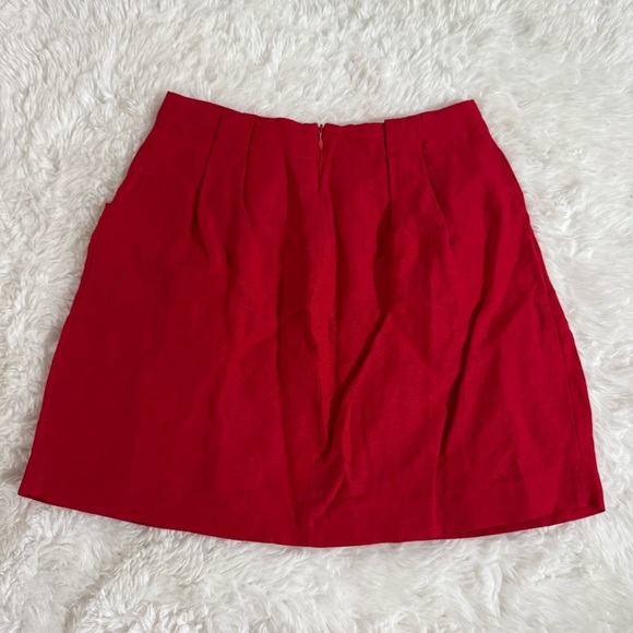 Forever 21 Red Pleated Mini Skirt Size XS - Picture 11 of 12